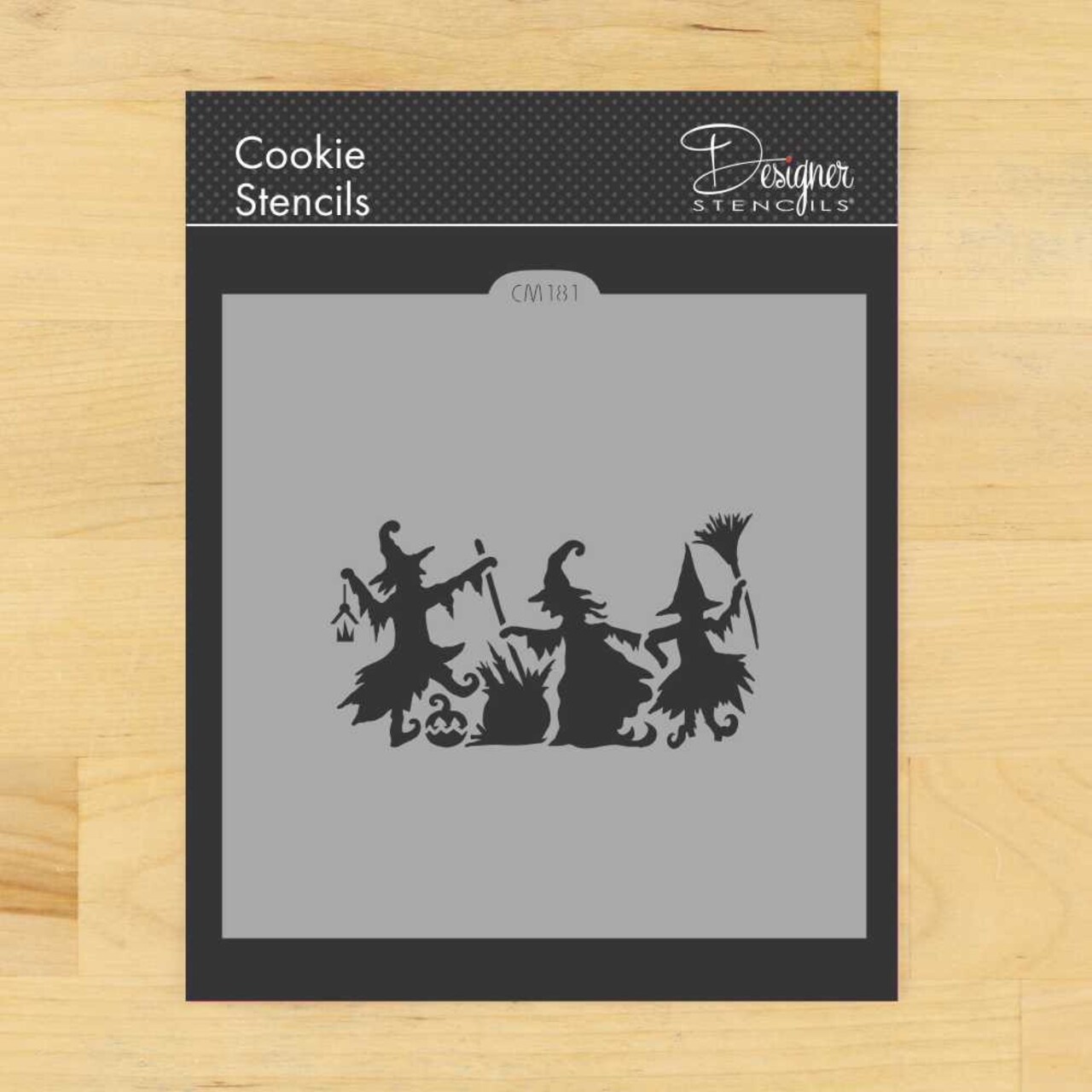 Dancing Witches Cookie & Craft Stencil | CM181 by Designer Stencils | Cookie Decorating Tools |